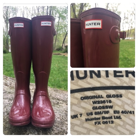 oxblood hunter boots